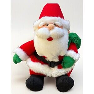 Vintage 1994 Christmas Stuffins 17” Tall Plush Sitting Santa Claus